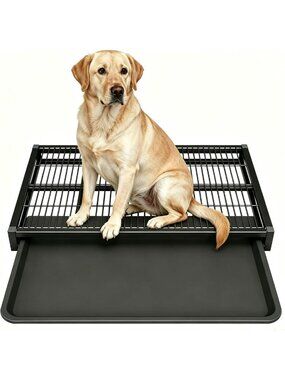 Large Dog Potty Tray 30.7"x19.7" - Indoor/Outdoor Pee Pad Holder for Easy